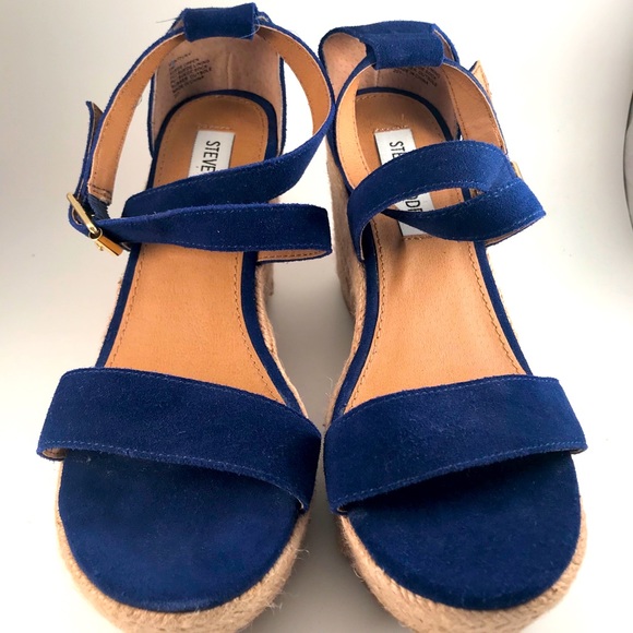 NWOT Steve Madden blues wedges in size 6 - Picture 4 of 13